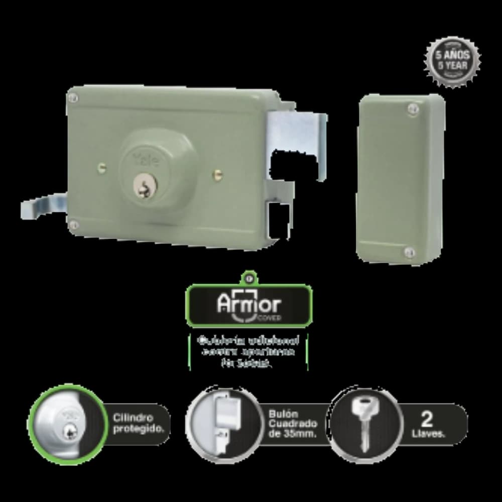 Cerradura de sobreponer acorazada 106 60 Yale
