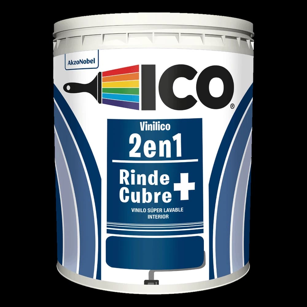 Pintura Ico Vinilico 2 en 1 Azul mediterráneo Galón 3.79 L