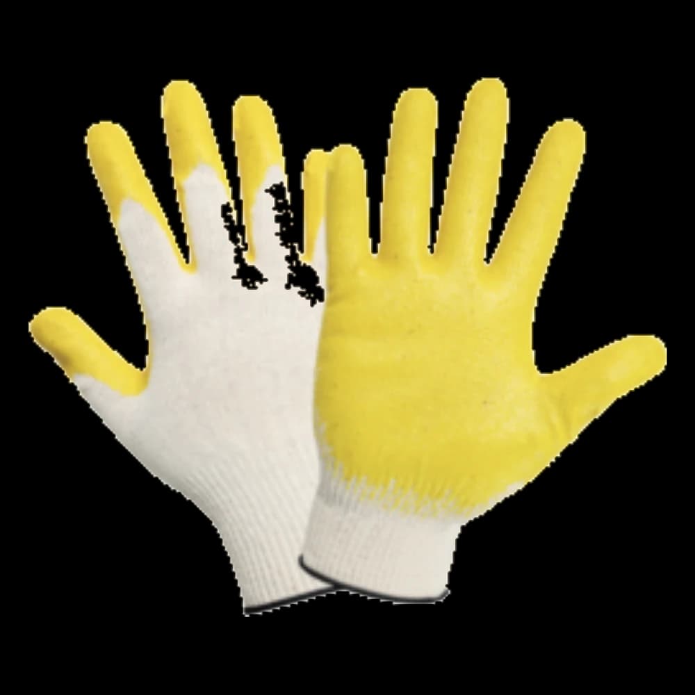 Guantes poliéster látex amarillo Goya